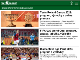 'betarena.sk' screenshot