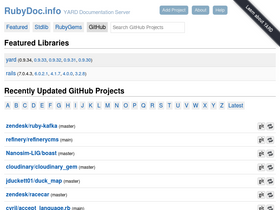 'rubydoc.info' screenshot