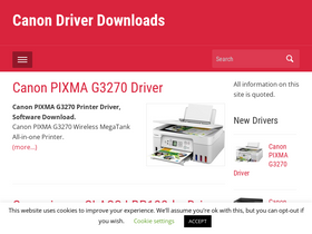 'canondriversoftware.com' screenshot