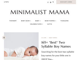 'minimalistmama.co' screenshot