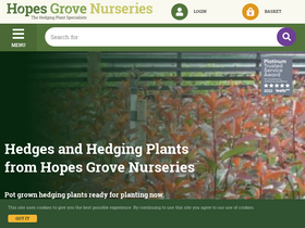 'hopesgrovenurseries.co.uk' screenshot