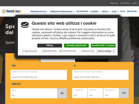'sendabox.it' screenshot