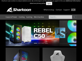 'sharkoon.com' screenshot