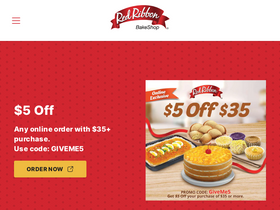 'redribbonbakeshop.com' screenshot