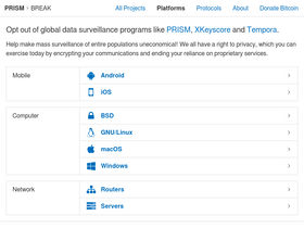 'prism-break.org' screenshot