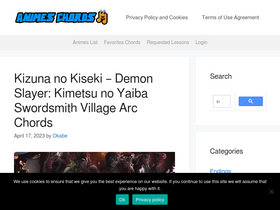 'animeschords.com' screenshot