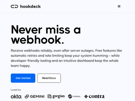 'hookdeck.com' screenshot