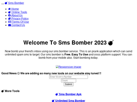 'smsbomber.online' screenshot