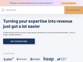 'thinkific.com' screenshot