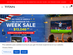 titanoutdoortvs.com homepage screenshot