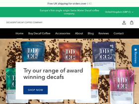 'decadentdecaf.com' screenshot