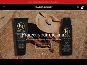 Yaabeauty homepage screenshot
