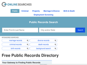 'onlinesearches.com' screenshot