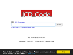 'icd-code.de' screenshot