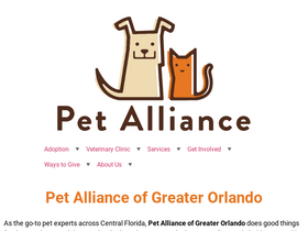 'petallianceorlando.org' screenshot