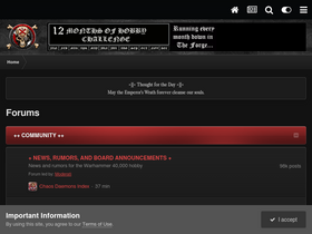 'bolterandchainsword.com' screenshot