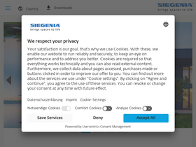 'siegenia.com' screenshot