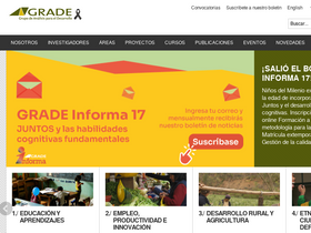 'grade.org.pe' screenshot