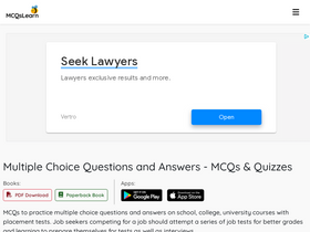 'mcqslearn.com' screenshot
