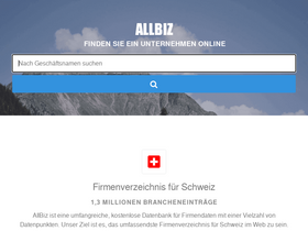 'allbiz.ch' screenshot