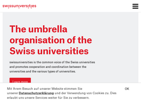 'swissuniversities.ch' screenshot