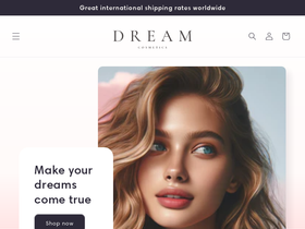 dreamcosmetics.com homepage screenshot