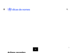 'dicasdenomes.com.br' screenshot
