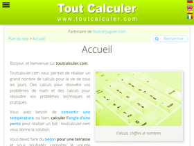 'toutcalculer.com' screenshot