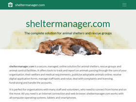 'sheltermanager.com' screenshot