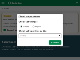 'desjardinsassurancesgenerales.com' screenshot