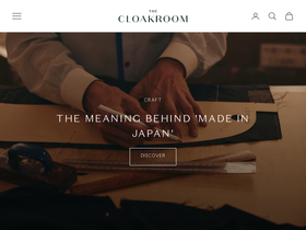thecloakroom.com homepage screenshot