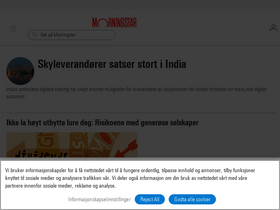 'morningstar.no' screenshot
