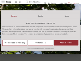 'arcotel.com' screenshot
