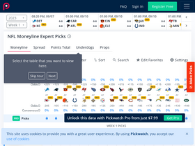 'nflpickwatch.com' screenshot