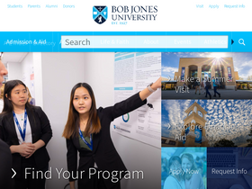 'bju.edu' screenshot