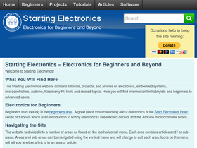'startingelectronics.org' screenshot