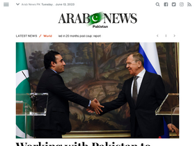 'arabnews.pk' screenshot