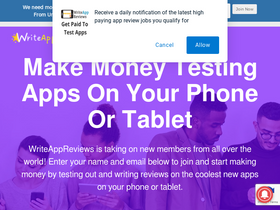 'writeappreviews.com' screenshot