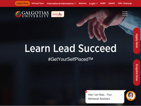 'galgotiasuniversity.edu.in' screenshot