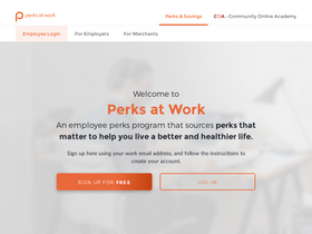 'perksatwork.com' screenshot