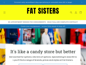 shopfatsisters.com homepage screenshot