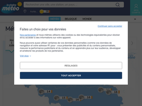 'lachainemeteo.be' screenshot