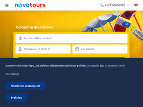 'novatours.lv' screenshot