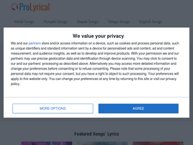 'prolyrical.com' screenshot