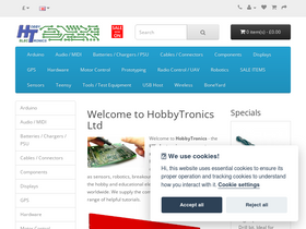 'hobbytronics.co.uk' screenshot