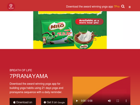 '7pranayama.com' screenshot