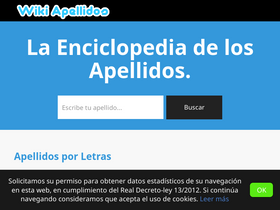 'wikiapellidos.com' screenshot