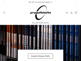 Pro Golf Shafts homepage screenshot