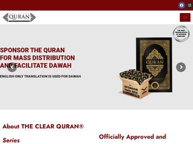 'theclearquran.org' screenshot