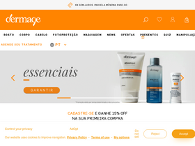 'dermage.com.br' screenshot